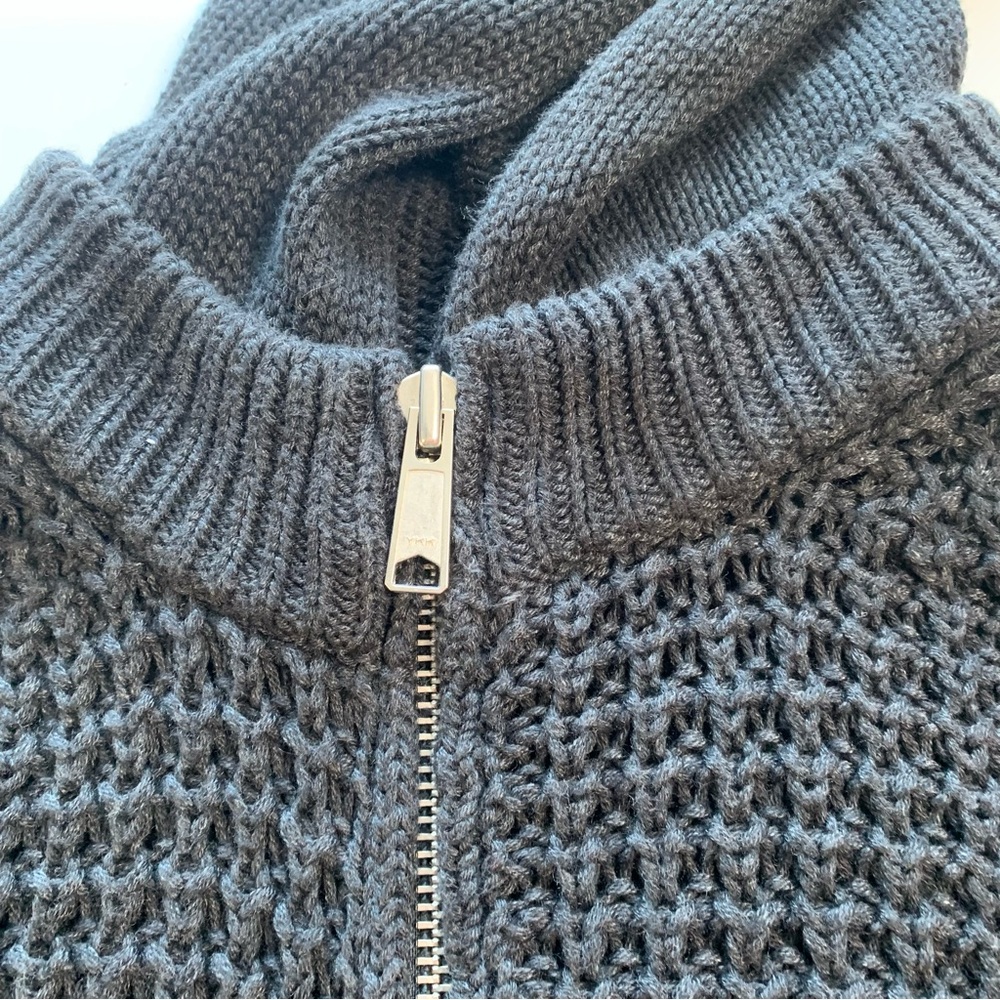 Trovata Black Hooded Knit Zip-Up Cardigan - Picture 4 of 11